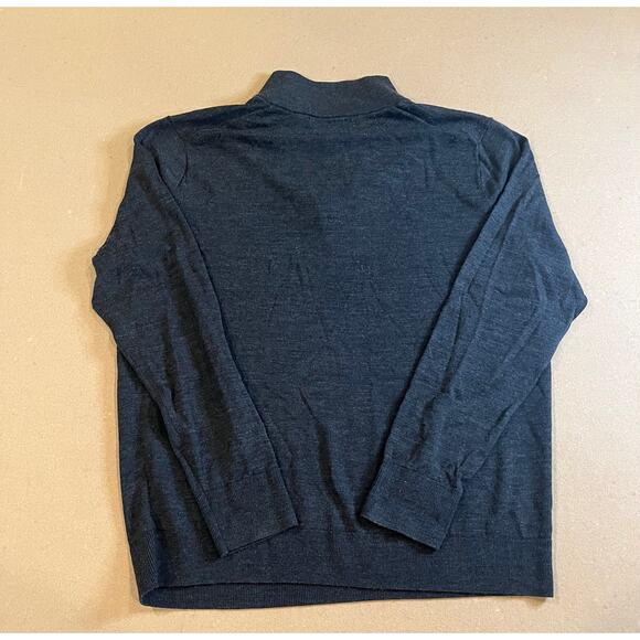 Brooks Brothers Men’s Dark Gray Quarter-Zip Pullover Sweater- Size L - Picture 2 of 2